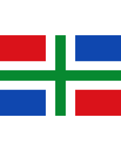 Flag: Groningen |  landscape flag | 0.7m² | 7.5sqft | 70x100cm | 2x3ft 
