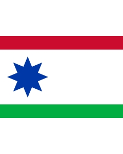 Flagge: Large Achtkarspelen | Dutch municipality of Achtkarspelen, Friesland  |  Querformat Fahne | 1.35m² | 90x150cm 