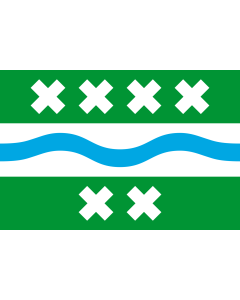 Flagge: Large Bernisse | Bernisse, South Holland | Bernisse De Gemeente Bernisse heeft sinds 15 augustus 1988 een eigen gemeentevlag  |  Querformat Fahne | 1.35m² | 90x150cm 