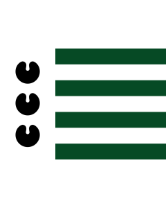 Flagge: Large Bloemendaal | Dutch municipality of Bloemendaal between 1981 and 2019  |  Querformat Fahne | 1.35m² | 90x150cm 