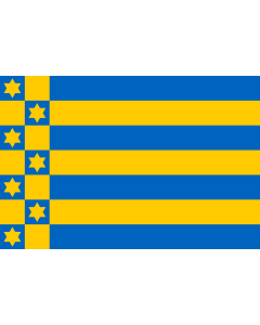 Flagge: Large Ferwerderadiel | Dutch municipality of Ferwerderadiel  Ferwerderadeel  |  Querformat Fahne | 1.35m² | 90x150cm 