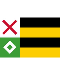 Flagge: Large Moerdijk | Moerdijk, North Brabant, the Netherlands | Moerdijk, Brabant-Septentrional, les Pays-Bas | Moerdijk, Noord-Brabant, Nederland  |  Querformat Fahne | 1.35m² | 90x150cm 