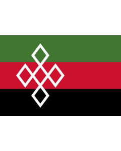 Flagge: XL Rucphen | Dutch municipality of Rucphen drie banen groen  |  Querformat Fahne | 2.16m² | 120x180cm 