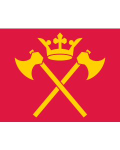 Bandera: Hordaland |  bandera paisaje | 0.135m² | 32x40cm 