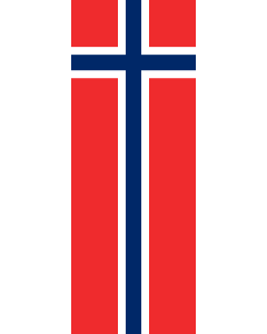 Vertical Hanging Swivel Crossbar Banner Flag: Norway |  portrait flag | 6m² | 64sqft | 400x150cm | 13x5ft 
