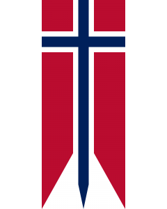 Flagge:  Norwegen  |  Hochformat Fahne | 3.5m² | 300x120cm 