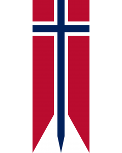 Flagge:  Norwegen  |  Hochformat Fahne | 6m² | 400x150cm 