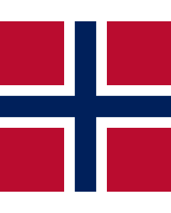 Bandera: Naval Jack of Norway |  1.35m² | 120x120cm 