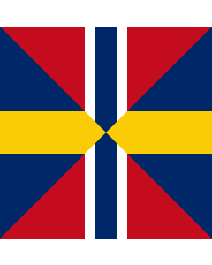 Bandera: Norge Sverige Sildesalaten |  1.35m² | 120x120cm 