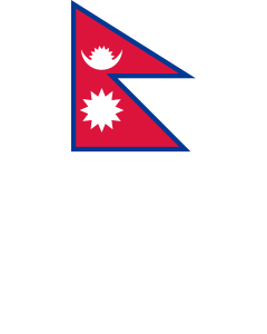Bandera de Bandera vertical con manga cerrada para potencia Nepal | bandera vertical | 6m² | 400x150cm