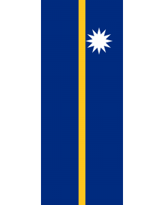 Bandiera: Vertical striscione banner Nauru |  bandiera ritratto | 3.5m² | 300x120cm 