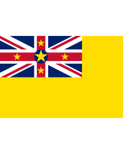 Flag: Niue |  landscape flag | 0.96m² | 10sqft | 80x120cm | 2.5x4ft 