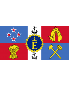 Flag: Queen Elizabeth II s personal flag for New Zealand |  landscape flag | 0.06m² | 0.65sqft | 17x34cm | 7x14inch 