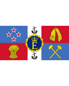 Flag: Queen Elizabeth II s personal flag for New Zealand |  landscape flag | 1.35m² | 14.5sqft | 80x160cm | 30x60inch 