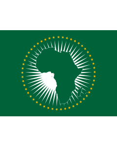Flag: African Union |  landscape flag | 0.96m² | 10sqft | 85x110cm | 33x45inch 