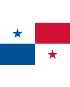 Flagge: Large Panama  |  Querformat Fahne | 1.35m² | 90x150cm 