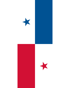Vertical Hanging Beam Flag: Panama |  portrait flag | 3.5m² | 38sqft | 300x120cm | 10x4ft 