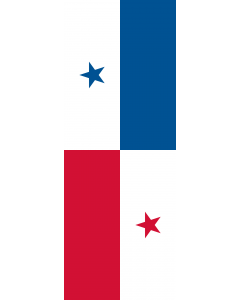 Ausleger-Flagge:  Panama  |  Hochformat Fahne | 6m² | 400x150cm 