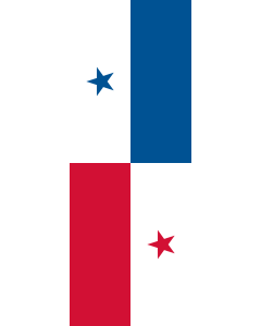 Vertical Hanging Beam Flag: Panama |  portrait flag | 6m² | 64sqft | 400x150cm | 13x5ft 