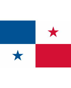 Flagge: Large Panama  1903 | Original design of the Panamanian flag  not current | Primer diseño de la bandera panameña  no vigente | Původní vlajka Panamy  |  Querformat Fahne | 1.35m² | 90x150cm 