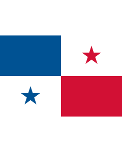 Bandera: Primer diseño de la bandera panameña  no vigente |  bandera paisaje | 1.35m² | 90x150cm 