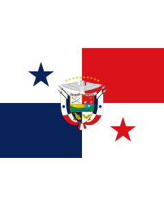 Flagge: Large Presidential Flag of Panama | Presidencial de Panamá  |  Querformat Fahne | 1.35m² | 90x150cm 