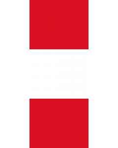 Vertical Hanging Beam Flag: Peru |  portrait flag | 3.5m² | 38sqft | 300x120cm | 10x4ft 