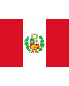 Flag: Peru |  landscape flag | 0.7m² | 7.5sqft | 70x100cm | 2x3ft 