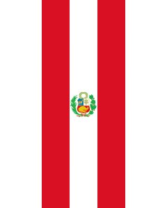 Vertical Hanging Swivel Crossbar Banner Flag: Peru | portrait flag | 3.5m² | 38sqft | 300x120cm | 10x4ft