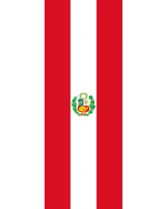 Flag: Peru |  portrait flag | 6m² | 64sqft | 400x150cm | 13x5ft 