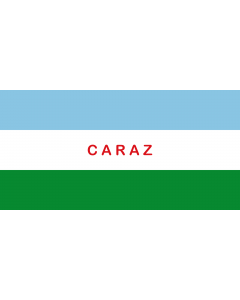 Flag: Caraz | Caraz/Huaylas/Ancash, Peru |  landscape flag | 1.35m² | 14.5sqft | 80x160cm | 30x60inch 