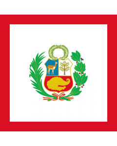 Flag: Naval Jack of Peru |  1.35m² | 14.5sqft | 120x120cm | 45x45inch 