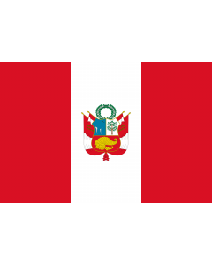 Drapeau: Peru  war | Peru - National banner  war | Estandarte del Peru | Piruw awqa wiphala |  drapeau paysage | 2.16m² | 120x180cm 