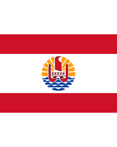 Flag: French Polynesia |  landscape flag | 0.96m² | 10sqft | 80x120cm | 2.5x4ft 