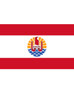 Flag: French Polynesia |  landscape flag | 1.35m² | 14.5sqft | 90x150cm | 3x5ft 