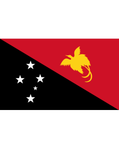 Table-Flag / Desk-Flag: Papua New Guinea 15x25cm