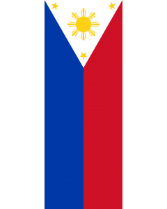 Vertical Hanging Beam Flag: Philippines |  portrait flag | 6m² | 64sqft | 400x150cm | 13x5ft 