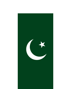 Vertical Hanging Beam Flag: Pakistan |  portrait flag | 3.5m² | 38sqft | 300x120cm | 10x4ft 