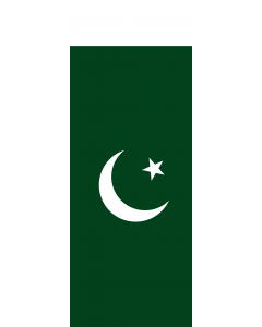 Bandiera: Vertical striscione banner Pakistan |  bandiera ritratto | 6m² | 400x150cm 