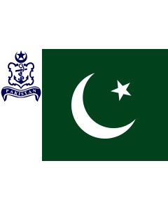 Flag: Naval Standard of Pakistan |  landscape flag | 2.16m² | 23sqft | 120x180cm | 4x6ft 