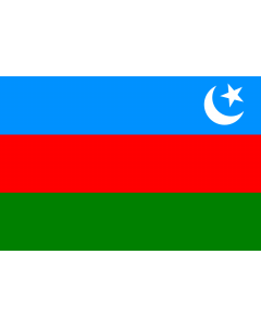 Bandera: State of Kharan | Historical Pakistani state of Kharan |  bandera paisaje | 2.16m² | 120x180cm 