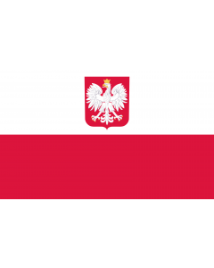 Flagge: Large Polen  |  Querformat Fahne | 1.35m² | 90x150cm 