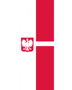 Drapeau: Pologne |  portrait flag | 3.5m² | 300x120cm 