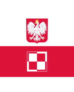 Bandera de  Commander-in-Chief of the Polish Air Force | Polish Air Force Commander-in-Chief s flag | Dowódcy Sił Powietrznych RP  |  bandera horizontal | 0.06m² | 22x27cm  para Banderas de Vehículos Diplomat-Flags 