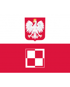 Flag: Polish Air Force Commander-in-Chief s flag |  landscape flag | 0.06m² | 0.65sqft | 22x27cm | 10x11inch 