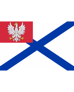Flag: Merchant ensign of Vistula ships of Congress Poland |  landscape flag | 1.35m² | 14.5sqft | 90x150cm | 3x5ft 