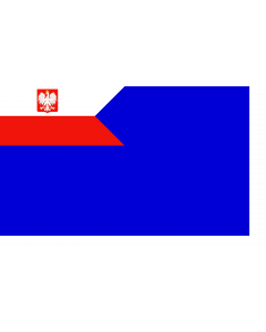 Flag: Naval Auxiliary Ensign of Poland |  landscape flag | 1.35m² | 14.5sqft | 90x150cm | 3x5ft 