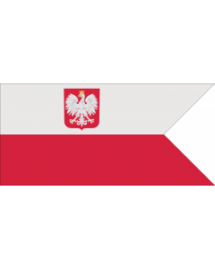 Flag: Naval Ensign of Poland normative |  landscape flag | 0.06m² | 0.65sqft | 17x35cm | 7x15inch 