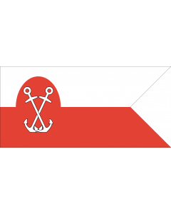 Flag: Naval Ensign of river fleet IIRP v1 |  landscape flag | 1.35m² | 14.5sqft | 80x170cm | 30x65inch 