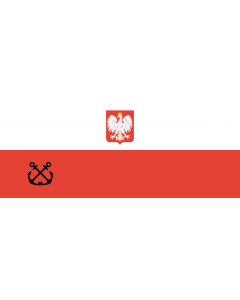 Flag: Naval Ensign of river fleet IIRP v2 |  landscape flag | 2.16m² | 23sqft | 90x230cm | 35x90inch 